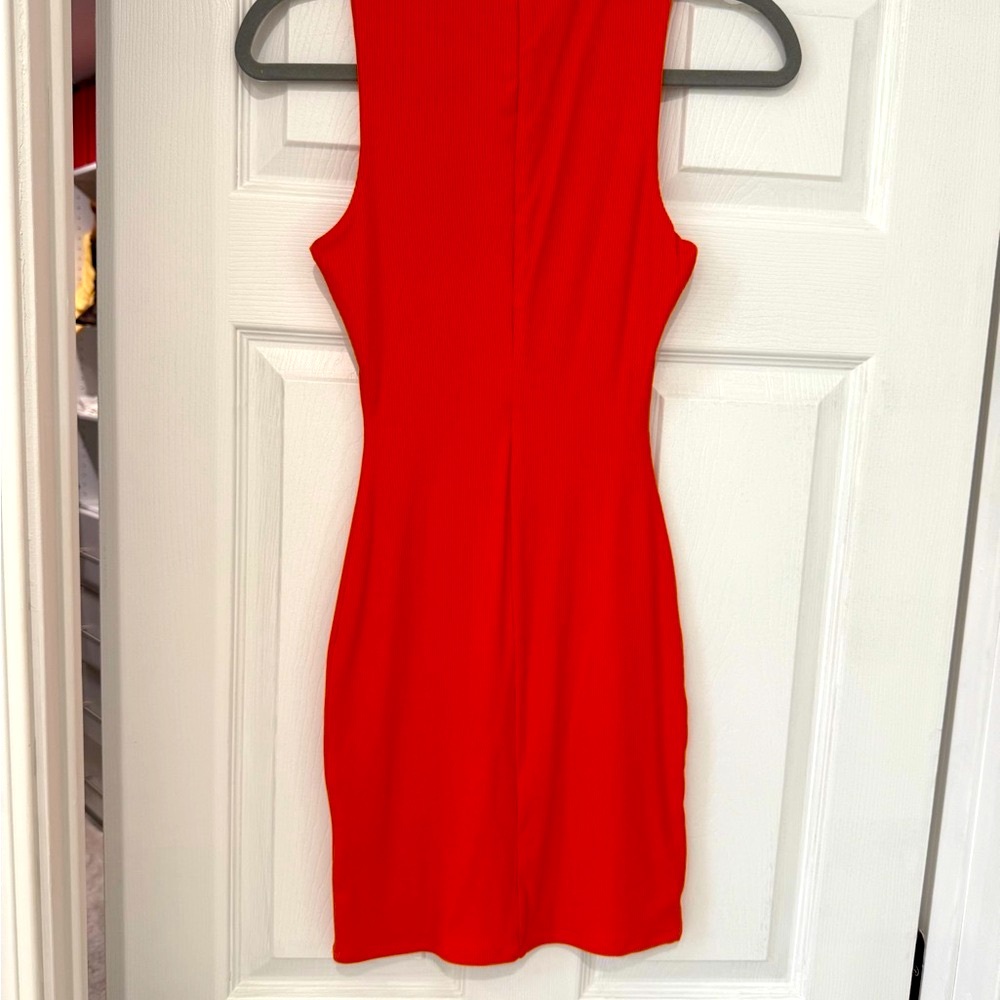 Naked Wardrobe Orange Halter Sheath Dress - Picture 2 of 4